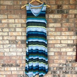 Marc New York Summer Maxi Dress V Neck Loose XL